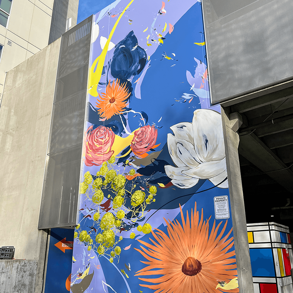 a mural on the side of a building a mural on the side of a building at Link Apartments® Canvas, Atlanta